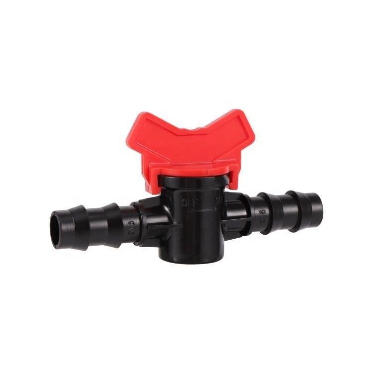 Plastic Irrigation Mini Valves 13 mm Garden Hose Control Barbed Thread Switch Drip Tape Valves