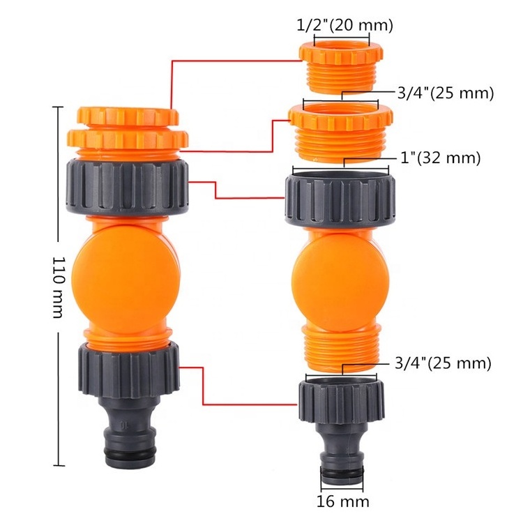 1/2 3/4 inch Faucet Swivel Quick Connector Rotatable Water Tap Splitter for Garden Farm Irrigation