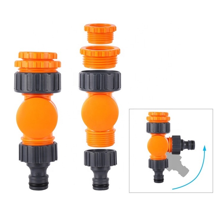 1/2 3/4 inch Faucet Swivel Quick Connector Rotatable Water Tap Splitter for Garden Farm Irrigation