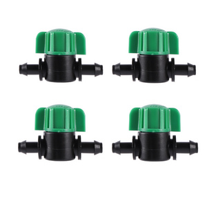 Garden Micro Shutoff Coupler Valve Connector For 4/7mm Hose With Barb