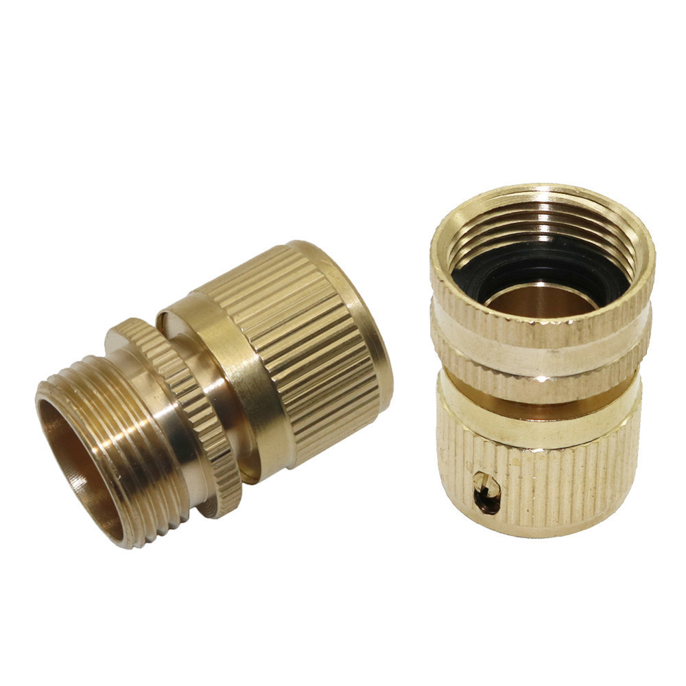 Brass 3/4 inch Male Female Thread Car Wash Water Gun Connector Garden Hose Quick Connector