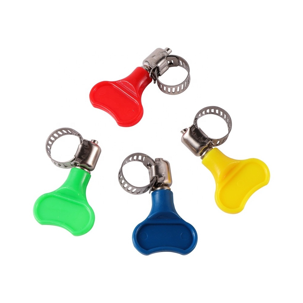 Adjustable Stainless Steel With Handle Hose Clamps Fastening Flexible Pipe Clips