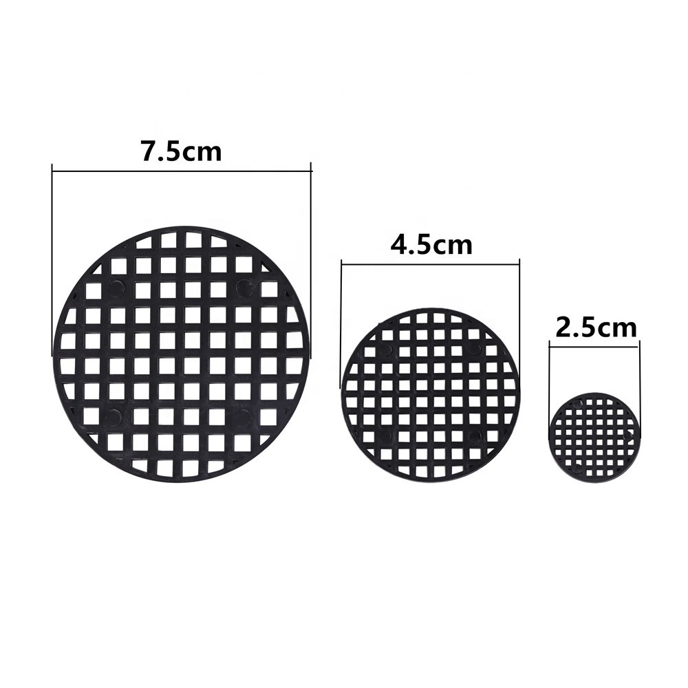 2.5/4.5/7.5cm Round Flowerpot Bottom Drainage Hole Grid Mat Netting Breathable Leakproof Fixed Soil Gasket