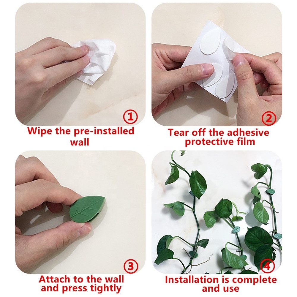 Plant Climbing Wall Leaf Clips Self-Adhesive Fixture Rattan Vine Fixed Buckle Garden Support Traction Fixing Hooks