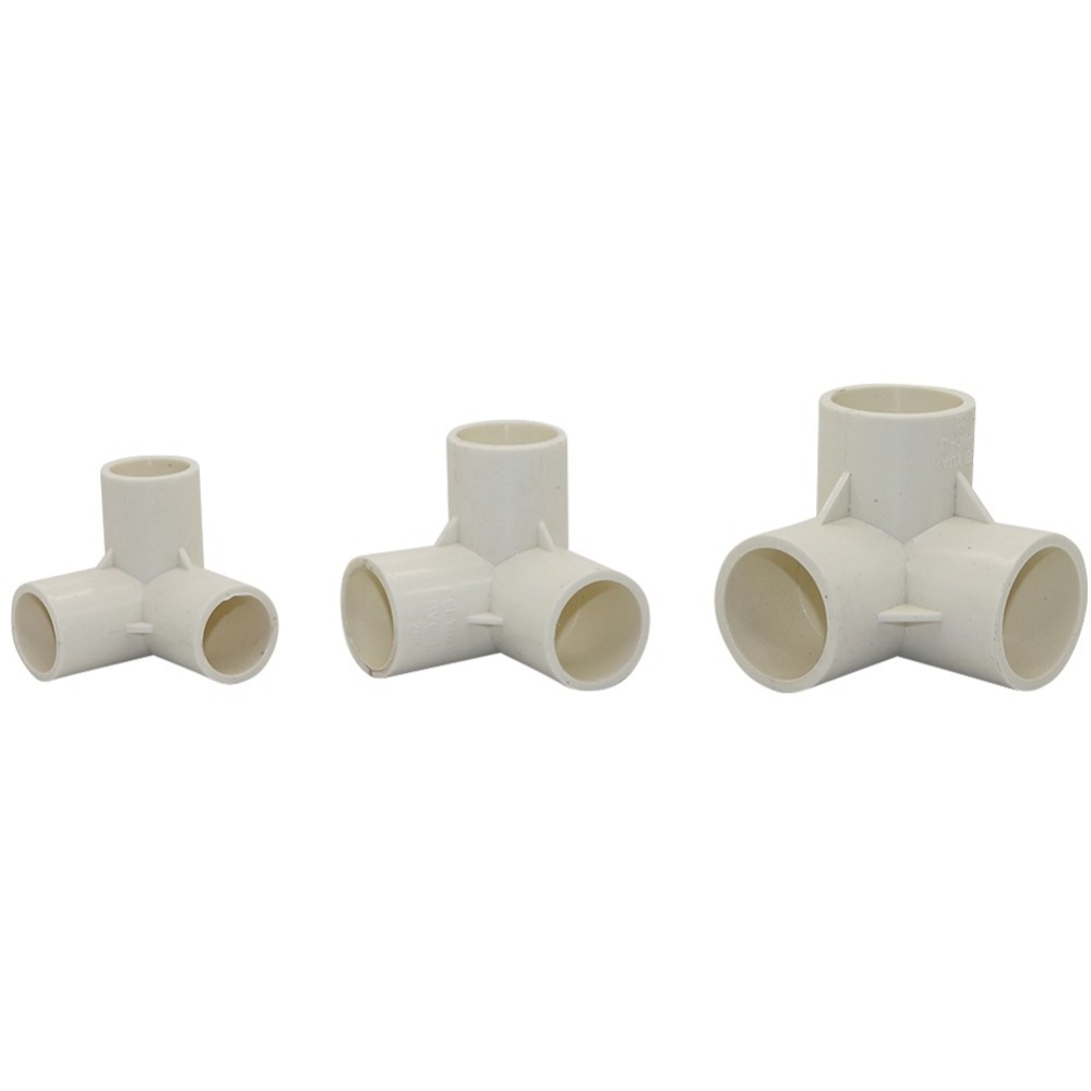 Inner Diameter 20/25/32mm PVC Tee 3-Way for Garden Hose Connector Plastic Drip Irrigation Fittings