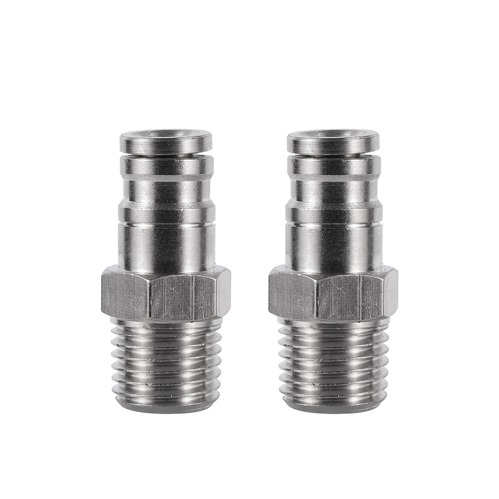 1/4 inch Pneumatic Fittings OD 6.35mm Tube Metal Quick Connect High Pressure Air Hose Connector Push in Fitting