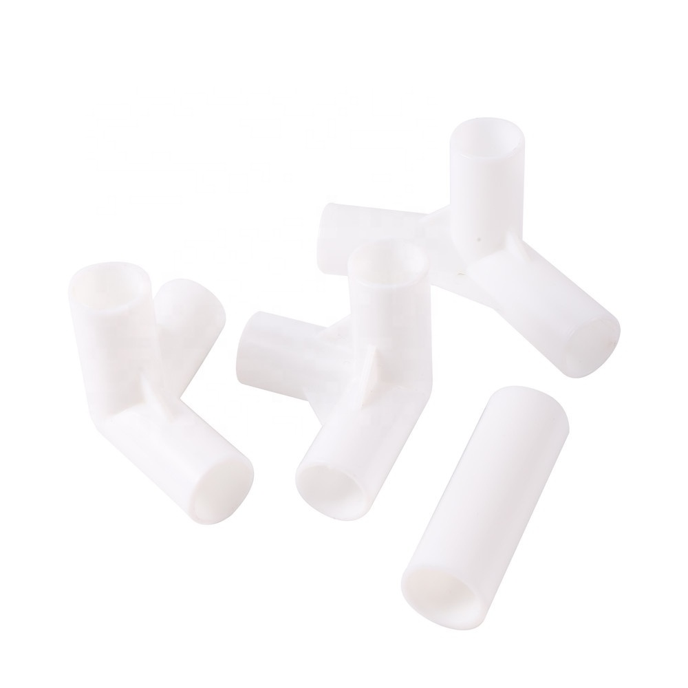 Garden Irrigation Plastic PVC Pipe Fitting Inner Diameter 16mm Straight 3 Way Type 90 120 135 Degree Connector