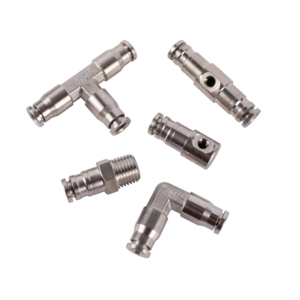 1/4 inch Pneumatic Fittings OD 6.35mm Tube Metal Quick Connect High Pressure Air Hose Connector Push in Fitting