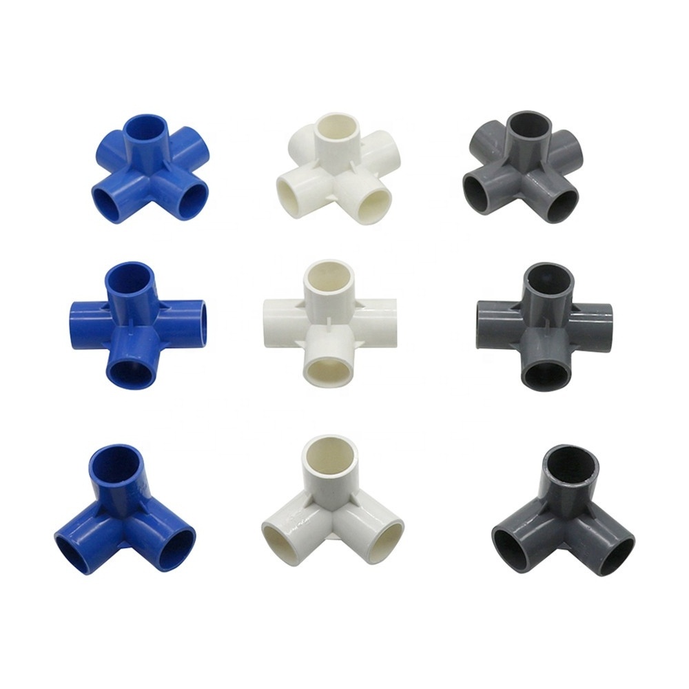 3 4 5 Way PVC Connectors 20mm 25mm 32mm Pipe Tube Joint DIY Water Pipe PVC Fittings