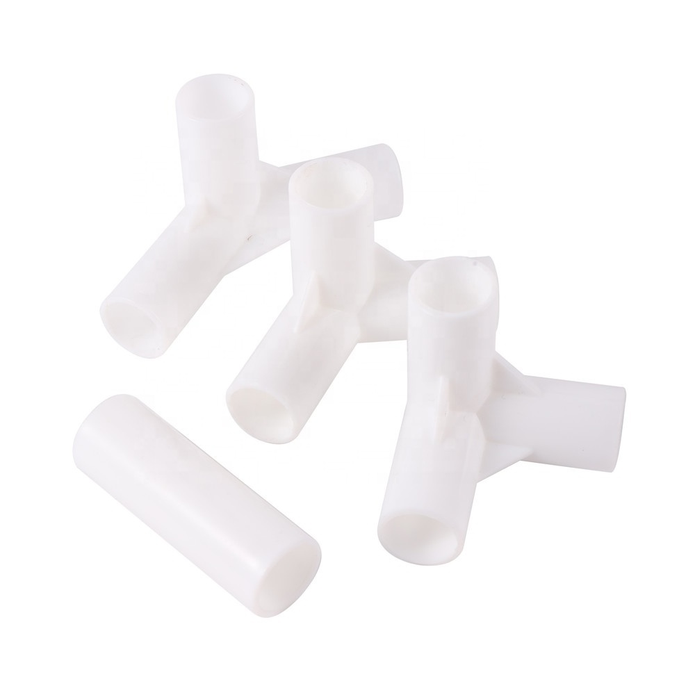 Garden Irrigation Plastic PVC Pipe Fitting Inner Diameter 16mm Straight 3 Way Type 90 120 135 Degree Connector