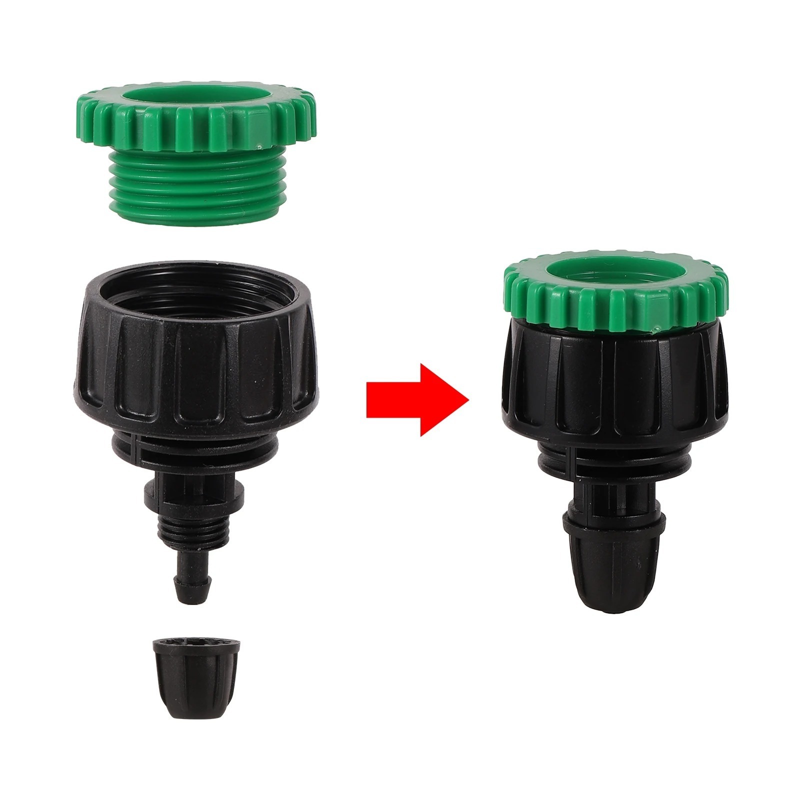 1/2 To 3/4 Inch Female Thread Adapter To 1/4 Inch Micro Irrigation Hose Pipe 1 Or 2 Way Locked Splitter Garden Faucet Connector