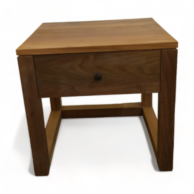 Modern Luxury Bedroom Furniture Recycled Teak Wood Nightstand with Drawer Reclaimed Teak Bedside Cabinet for Hotel Use