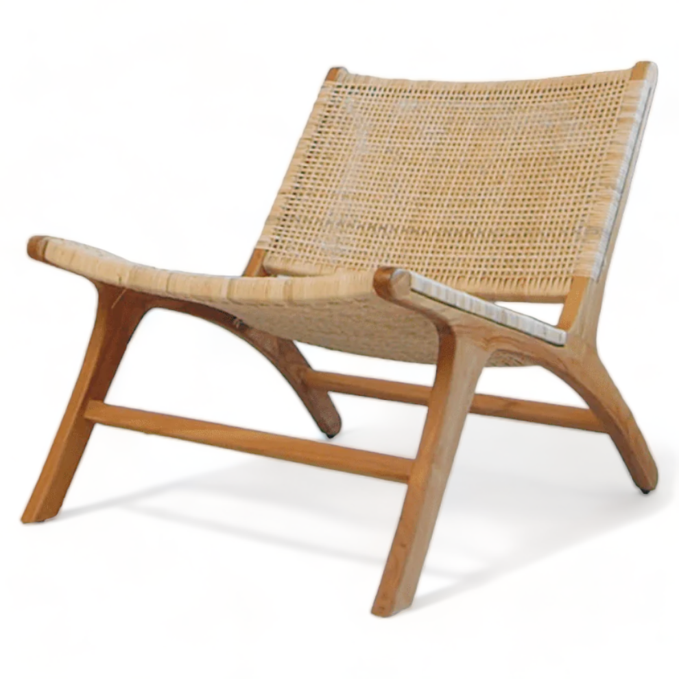 Mueble Teak Lazy Chair With Rattan Weaving Are Used For Cane Outdoor Garden Chairs And Relax Chair for Living Room Furniture