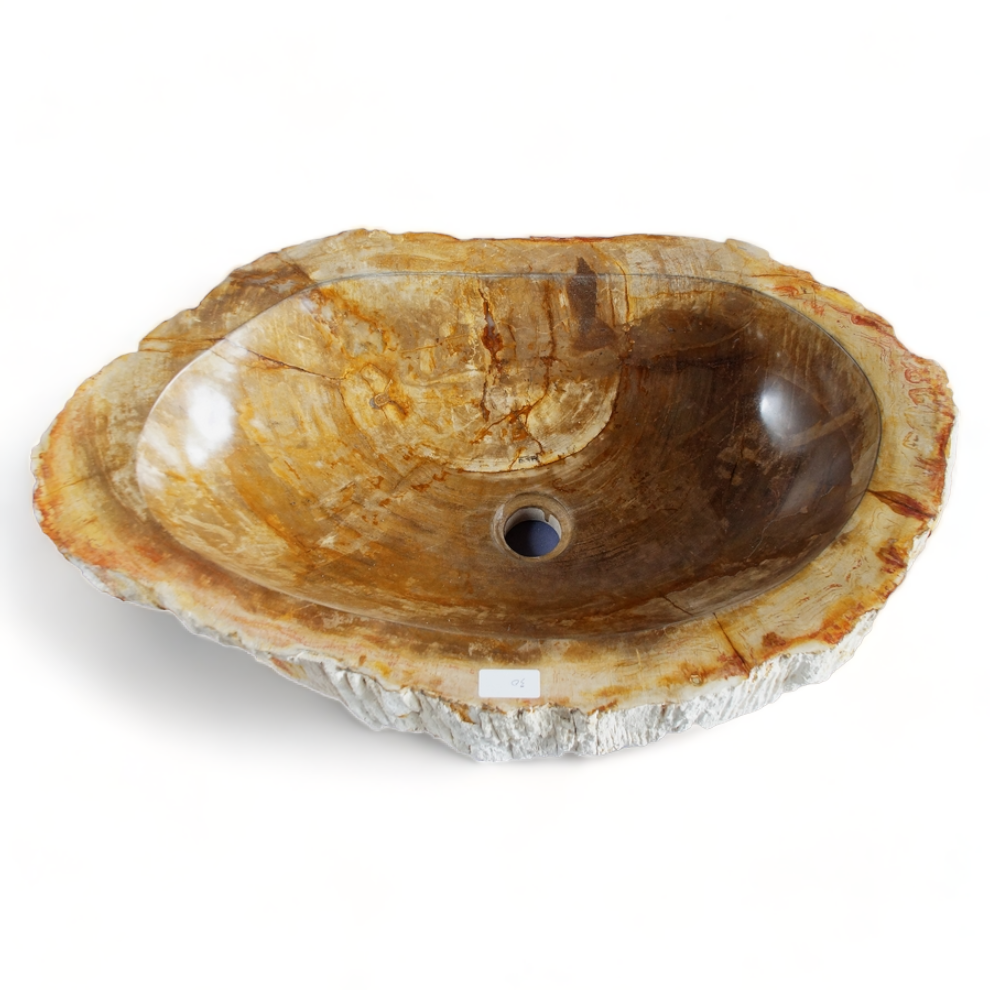 Natural wood fossil Sink polished petrified wood sink fossil stone bowls with size 35-45 cm for Bathroom Vanity Wash Basin