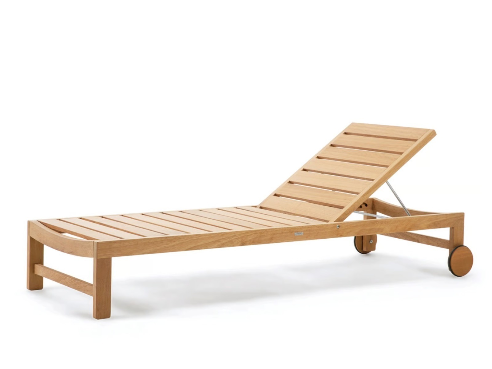 Modern Padded Sun Lounger Bed Outdoor Hotel Wooden Chaise Lounge Pool Natural Teak Wood Sun Lounger For Beach Furniture