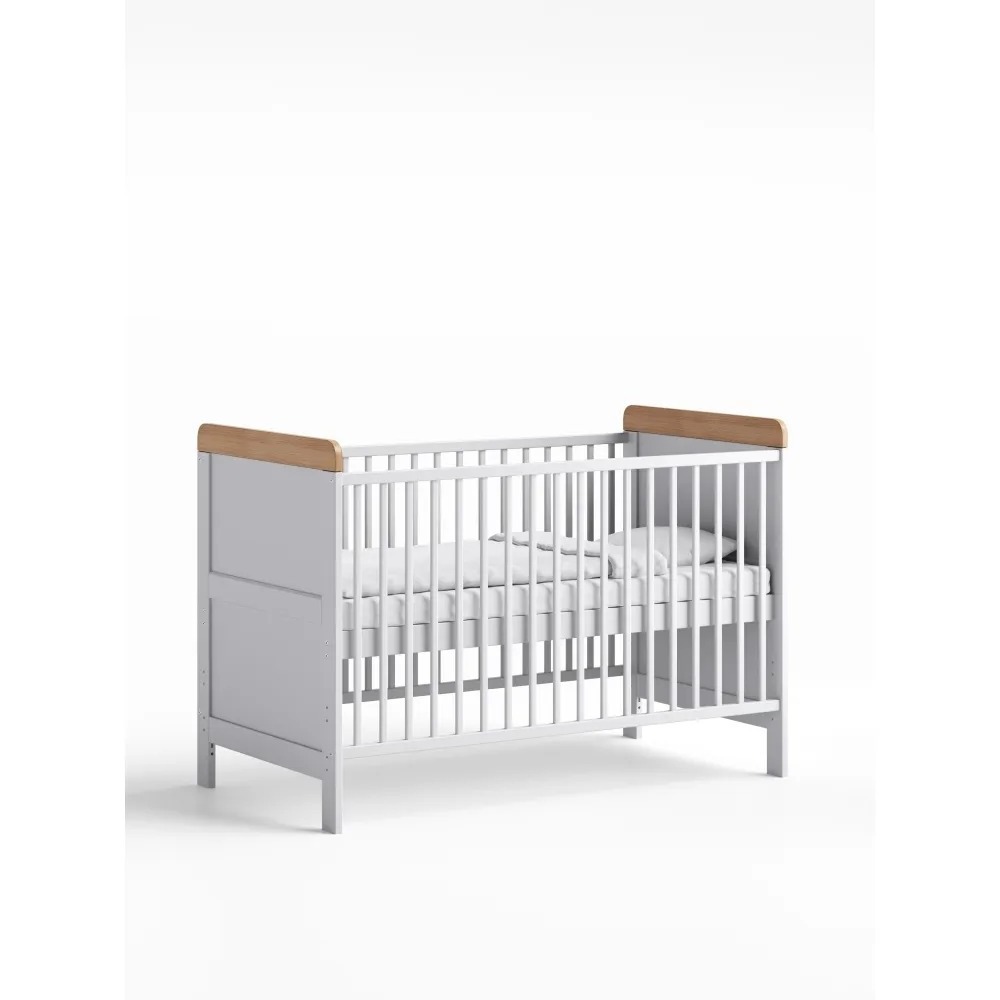 White Kid's Furniture Solid Wood Baby Crib Beds in Modern Style Small Child beds for Mattress size 140x70 cm Wooden Bed for Baby