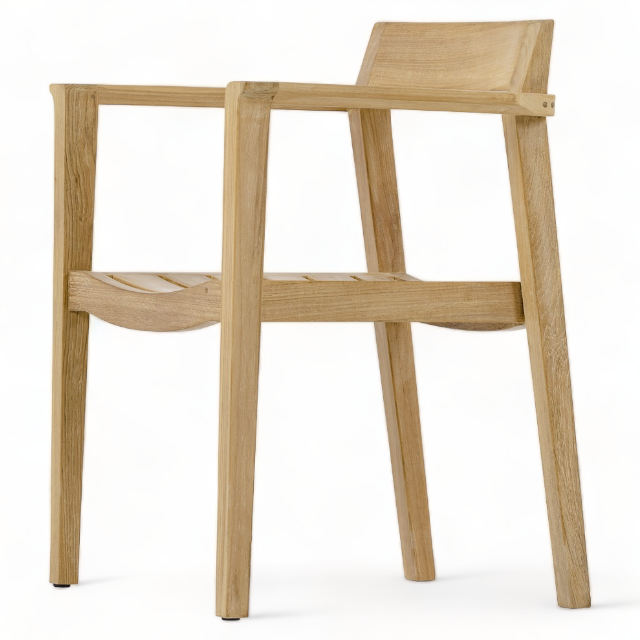 Wholesale Wood Dining Chairs: Cheap Event and wedding chair for Home furniture and Outdoor Furniture Teak Stacking Arm Chair