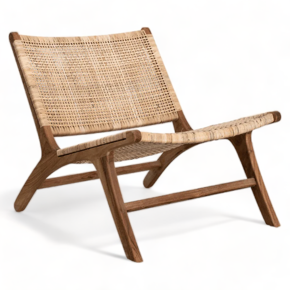 Mueble Teak Lazy Chair With Rattan Weaving Are Used For Cane Outdoor Garden Chairs And Relax Chair for Living Room Furniture