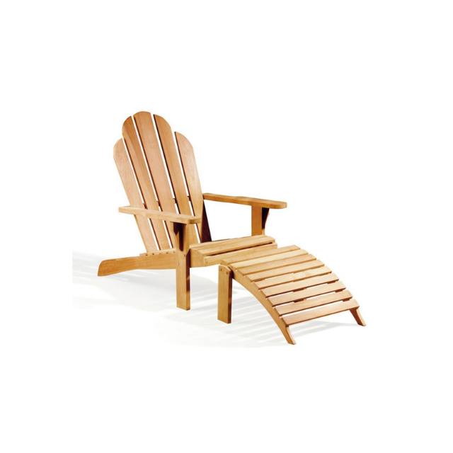 Classic Wooden Lounger Adirondack Luxury Outdoor Furniture in Teak Wood Sun Lounger Beach Chair Wood Outdoor Lounge Chair