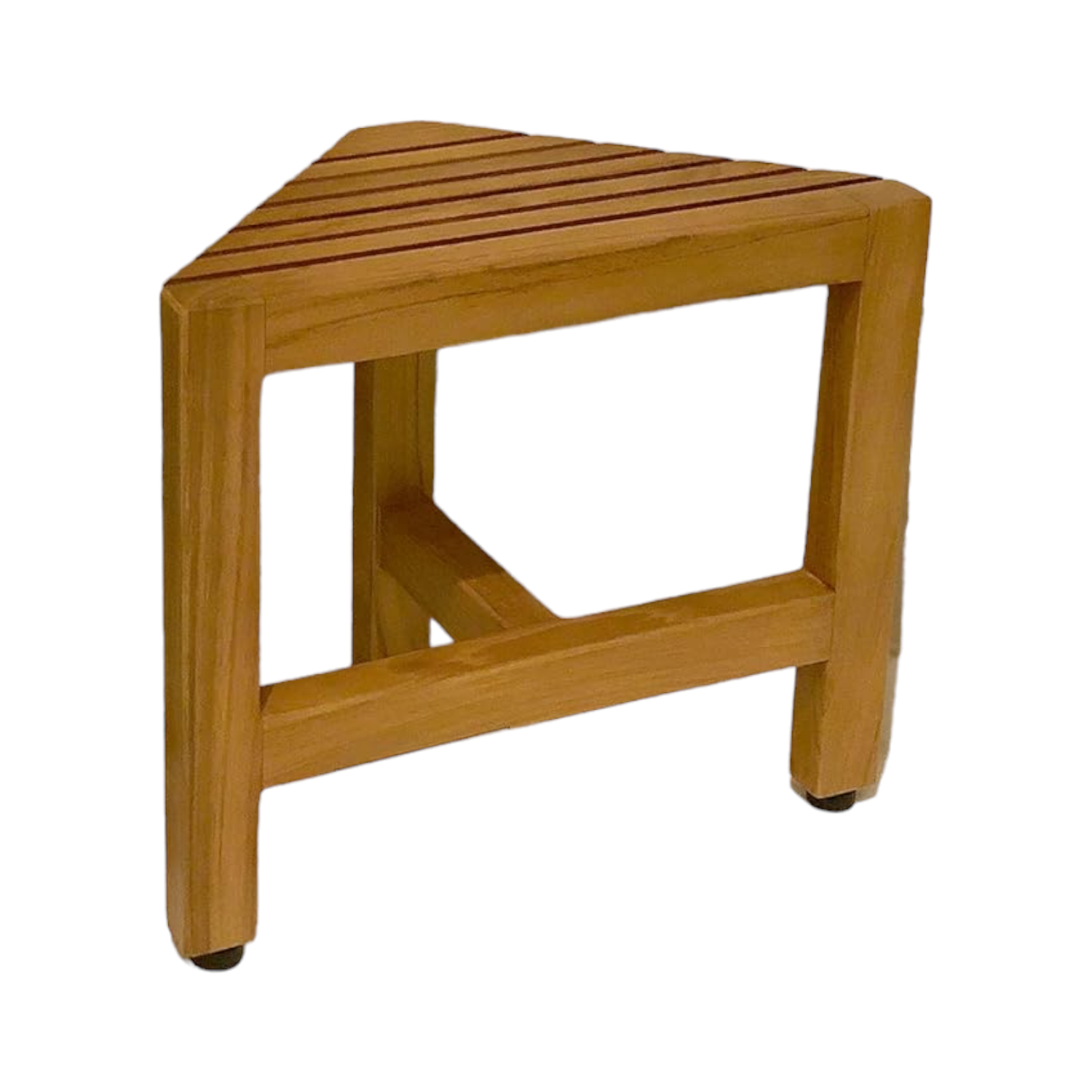 Small Corner Shower Bench Premium Natural Teak Foot Stool Waterproof Bathroom Bench Fully Assembled Shower Chair For Bath Spa