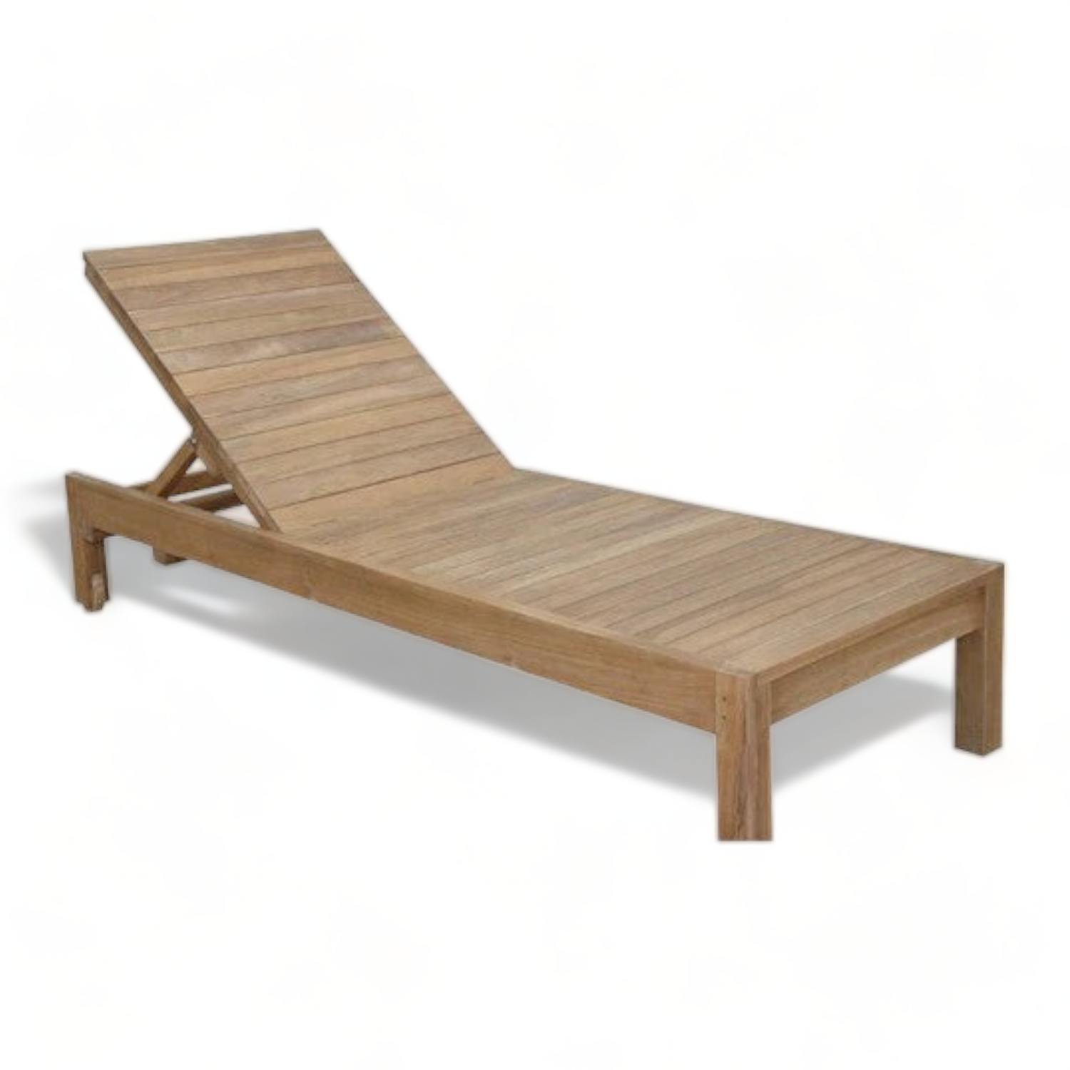 Teak Outdoor Furniture Teak Patio Pool Bed Chaise Lounge Wooden sunbed Grade-A Garden Lounger Wood Sun Lounger with Cushion