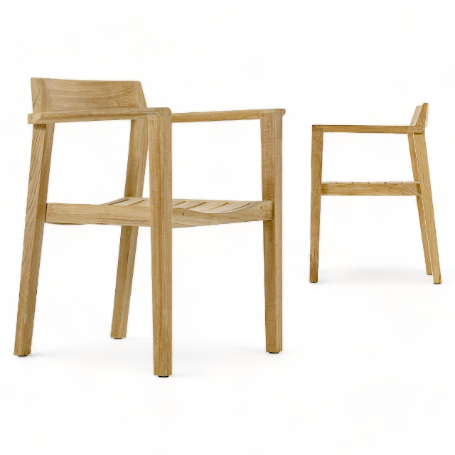 Wholesale Wood Dining Chairs: Cheap Event and wedding chair for Home furniture and Outdoor Furniture Teak Stacking Arm Chair