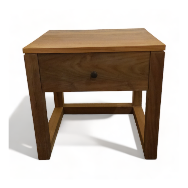 Modern Luxury Bedroom Furniture Recycled Teak Wood Nightstand with Drawer Reclaimed Teak Bedside Cabinet for Hotel Use