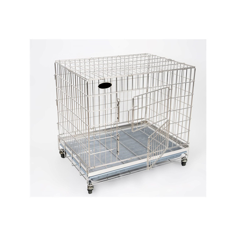 L Size Pet Cages Dog Kennel Large Stainless Steel Pet Fence Cage For Large Medium Dogs