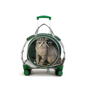 Whole Sale Luxury Pet Cat Stroller Dog 4 Wheels Outdoor Travel Pet Carrier Backpack