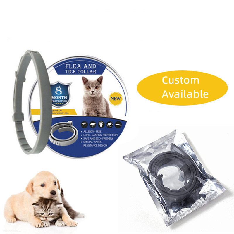 Custom Support Soft Silicone Comfortable Pet Anti Flea and Tick Collar Cat Dog Safety Collar