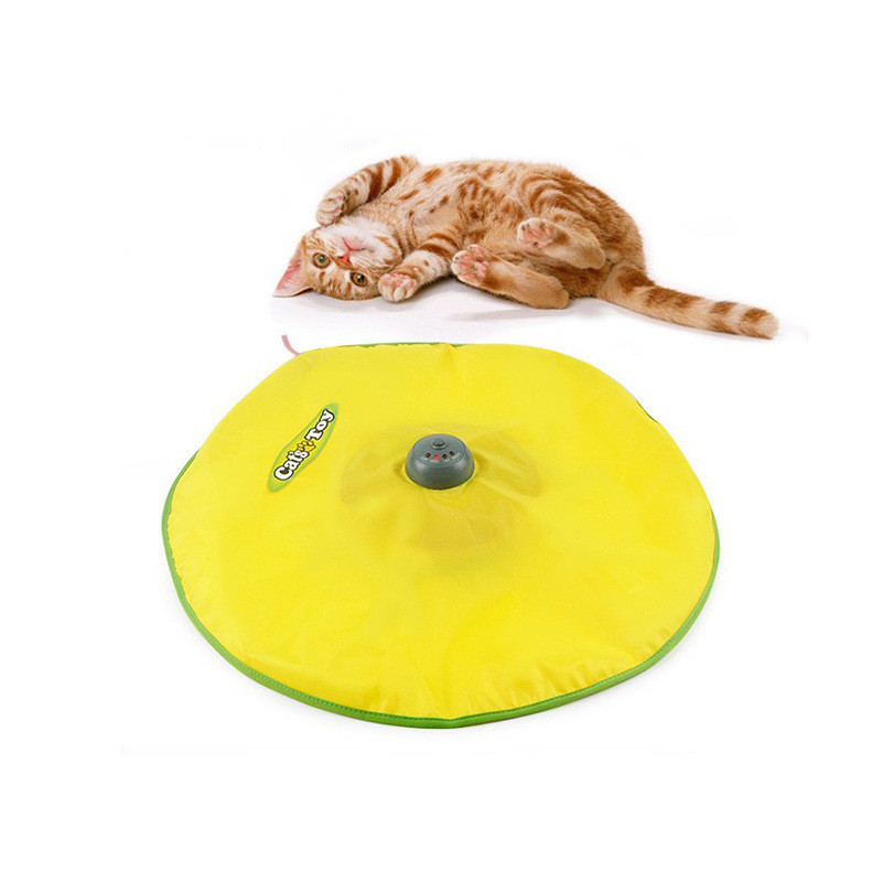 Electronic Pet Cat Toy Interactive Motorized Wand Automatic Rotating Cat Catch Training Chase Toy Stick