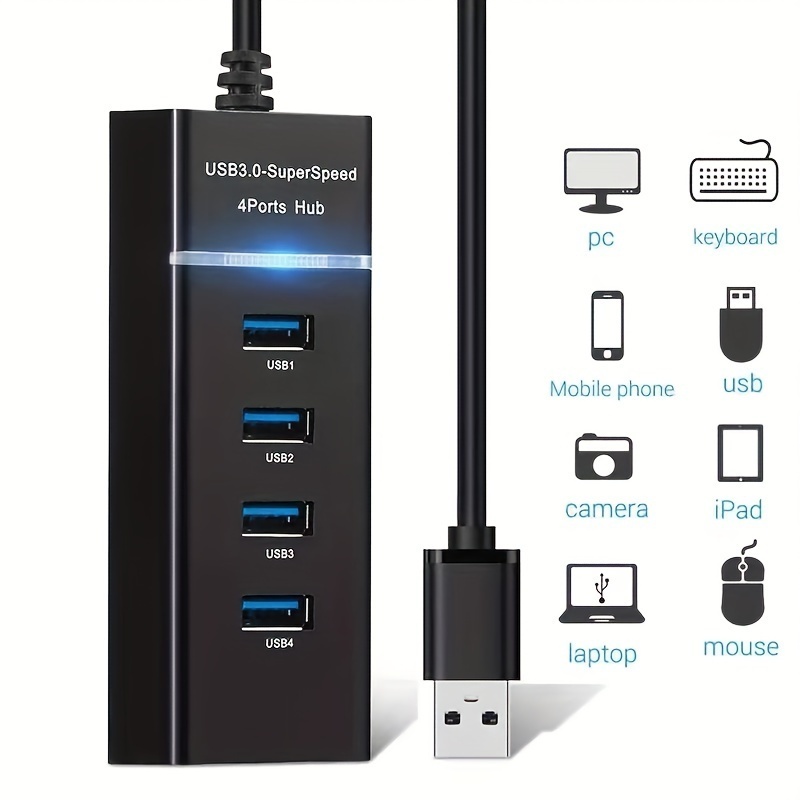 Huub Usb Hubs 3.0 Usb3.0 4 In 1 Multiport High Speed 4 Port Por Usb Hub Adapter