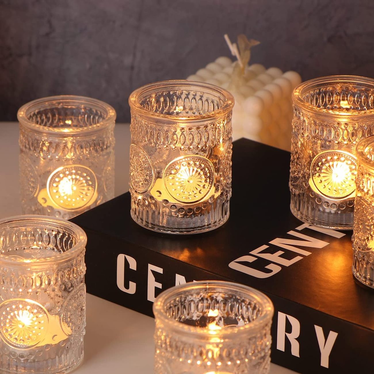 Hot Small Gold Glass Votive Candle Holders Tea Lights Candle Holder For Party