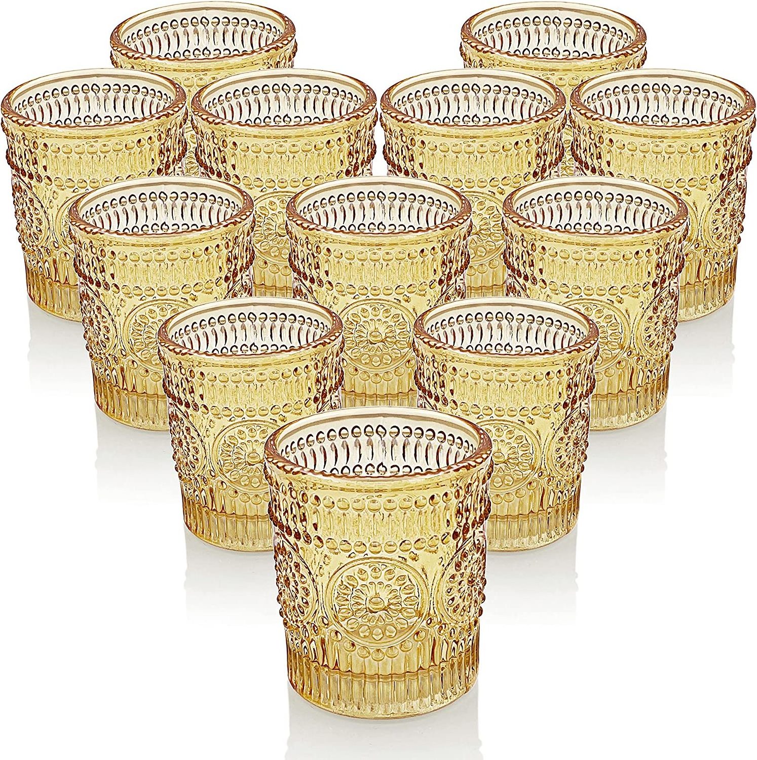 Hot Small Gold Glass Votive Candle Holders Tea Lights Candle Holder For Party