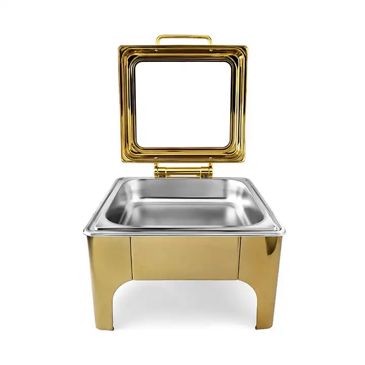 Wholesale Other Hotel & Restaurant Supplies Stainless Steel 6L Gold Chafing Dish Buffet Food Warmer