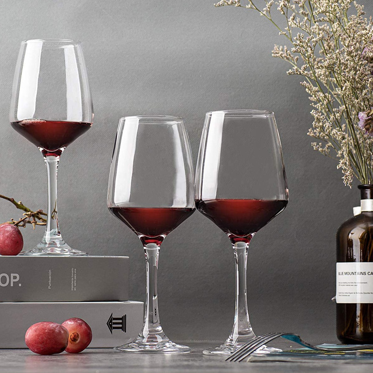 High Quality Long Stem Clear Drinking Wine Glass Goblet White Red Wine Glasses for Wedding Party