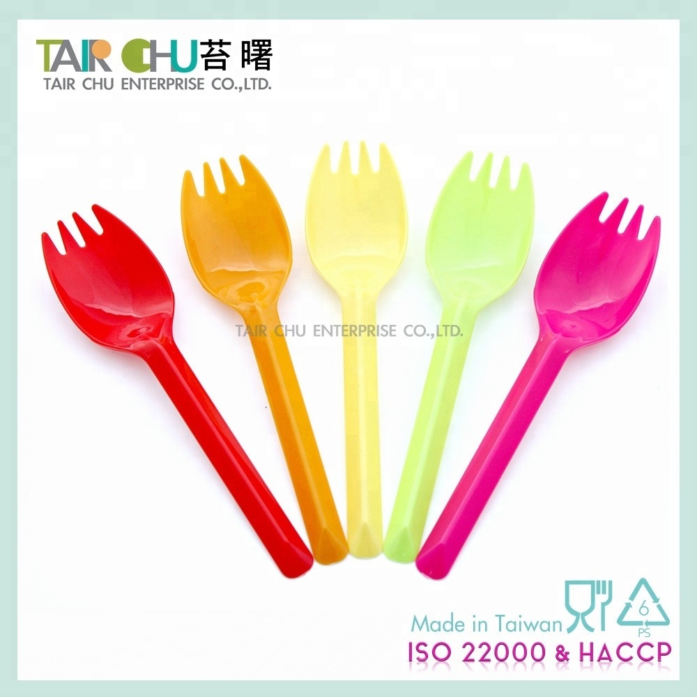 13cm Length Disposable Plastic Spoon and Fork Combination