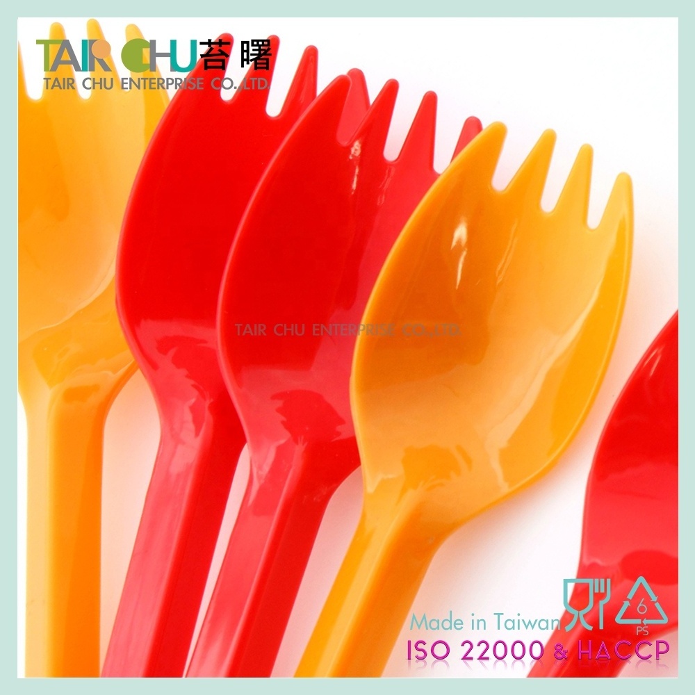 13cm Length Disposable Plastic Spoon and Fork Combination