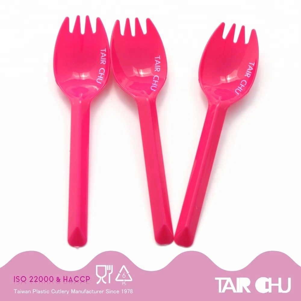 13cm Length Disposable Plastic Spoon and Fork Combination