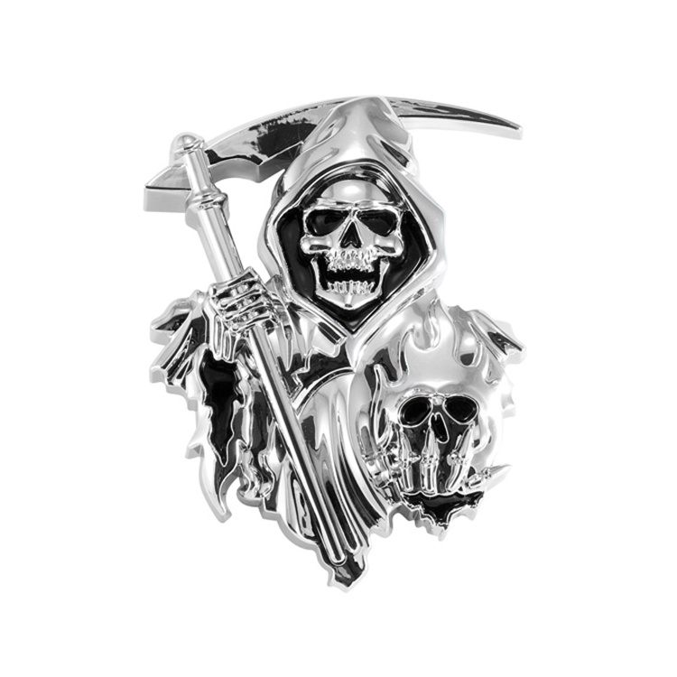 High Quality Using Various Reaper Plastic ABS Logo Car Silver 3D OEM Emblem