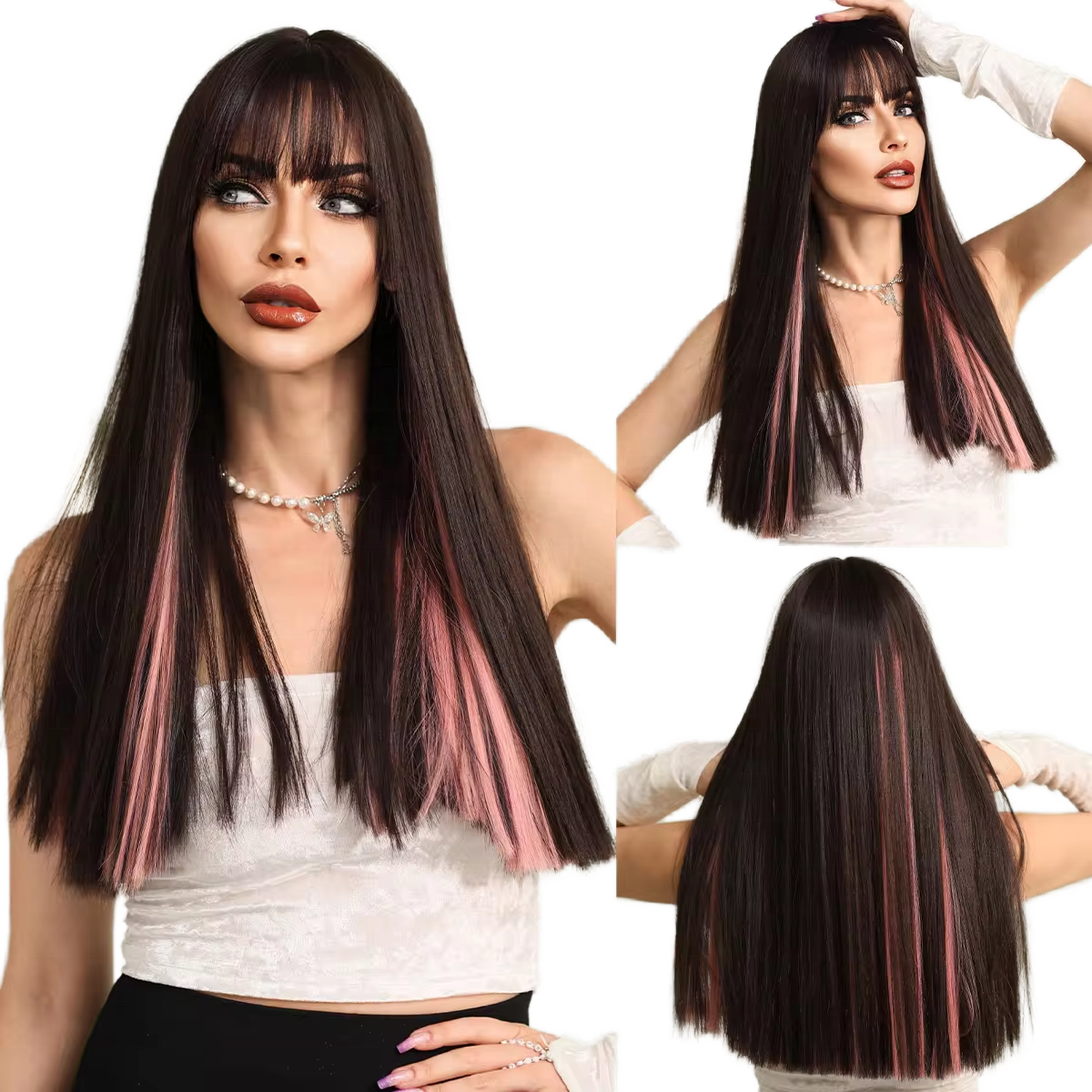 2024 HOT Synthetic Wigs Hair Hot Sale 26 inch Long Wavy Stylish Premium Fiber machine made wig