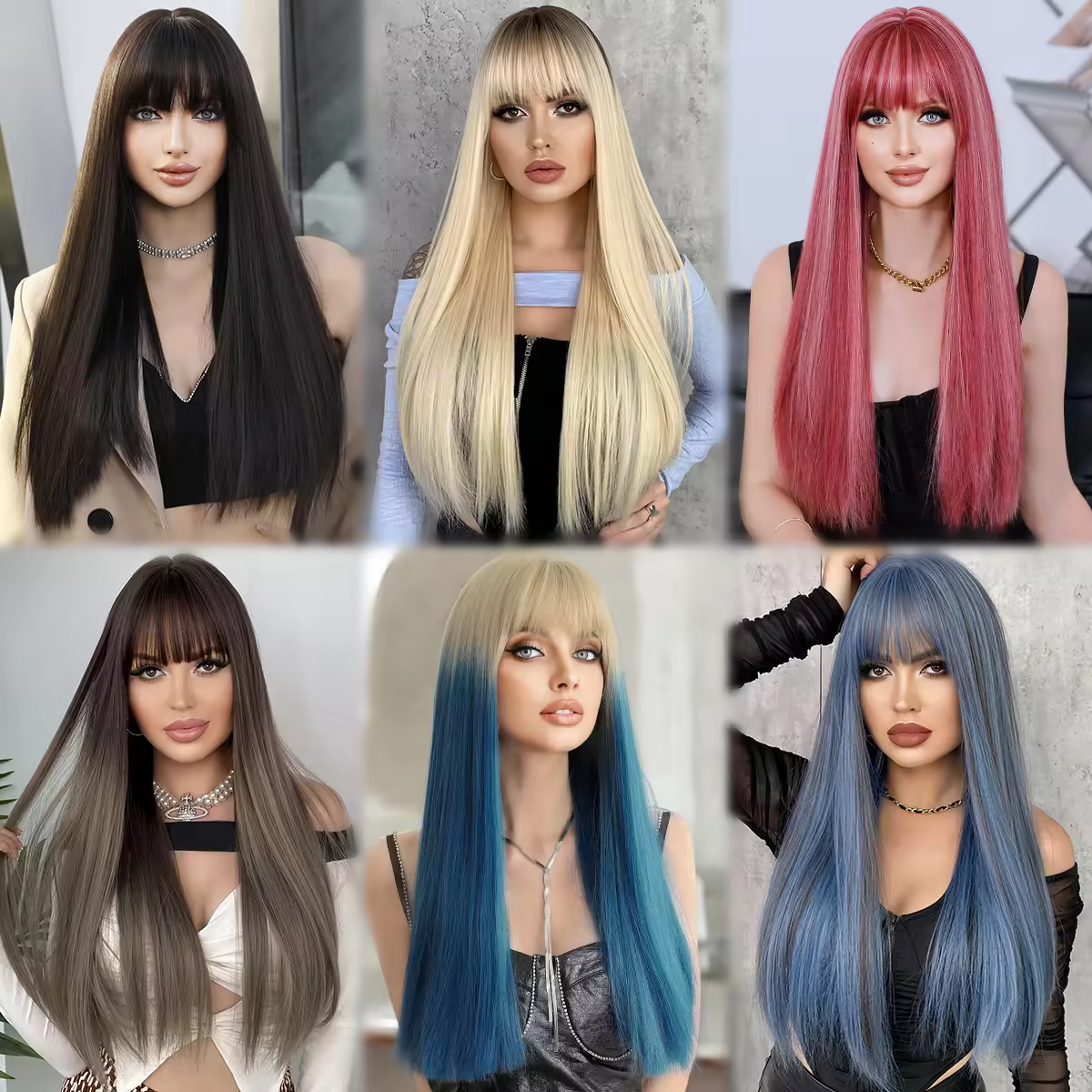 2024 HOT Synthetic Wigs Hair Hot Sale 26 inch Long Wavy Stylish Premium Fiber machine made wig