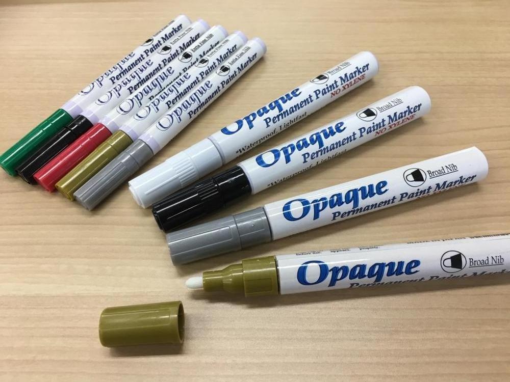 Japanese Industry paint markers and have highly resistant to water and light