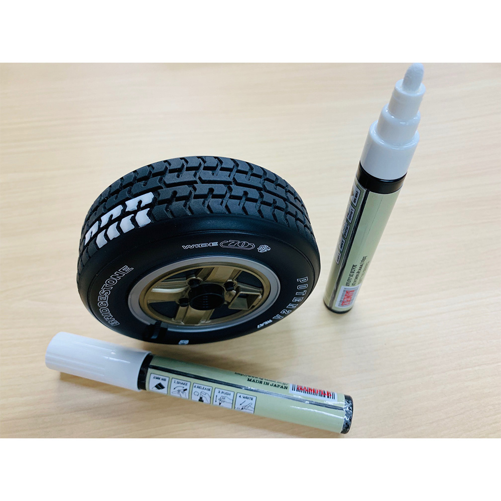 Japan TAISEI tire pen white black whiteboard marker pen ink for car