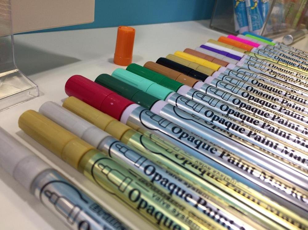 Japanese Industry paint markers and have highly resistant to water and light