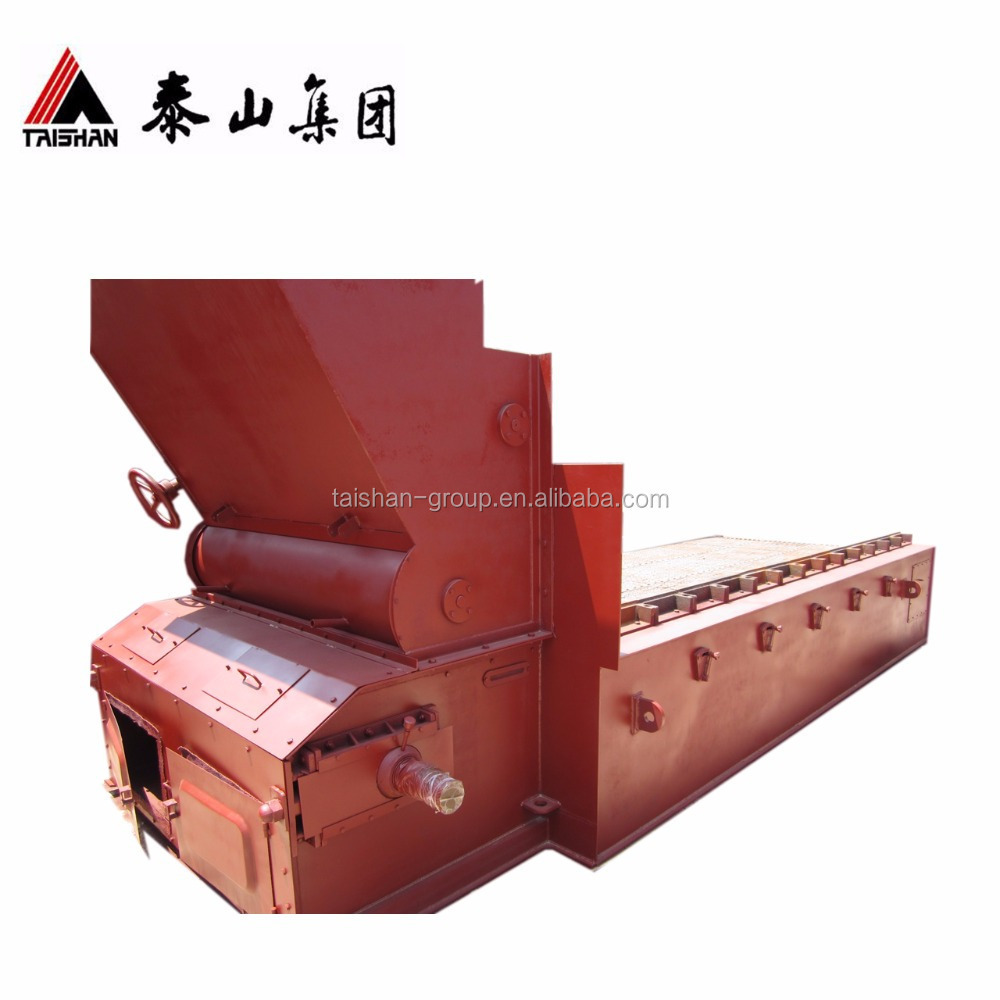 Coal fired boiler traveling chain grate stoker