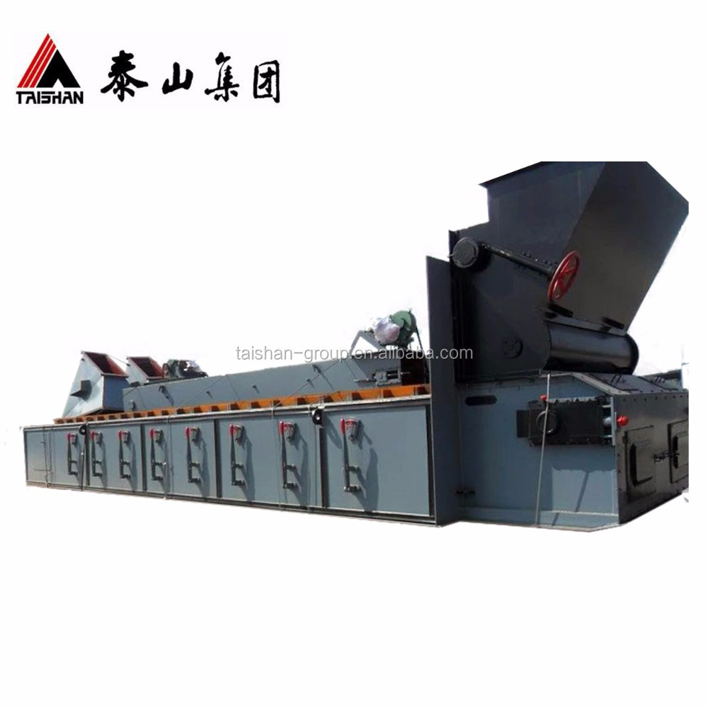 Coal fired boiler traveling chain grate stoker