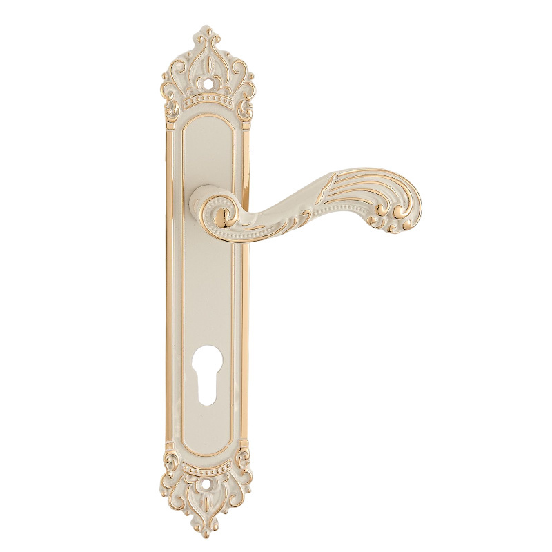 European palace style zinc alloy villa handle designed for indoor wooden door handle