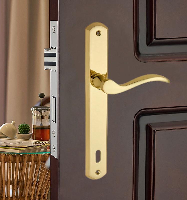 European simple design gold interior door handle