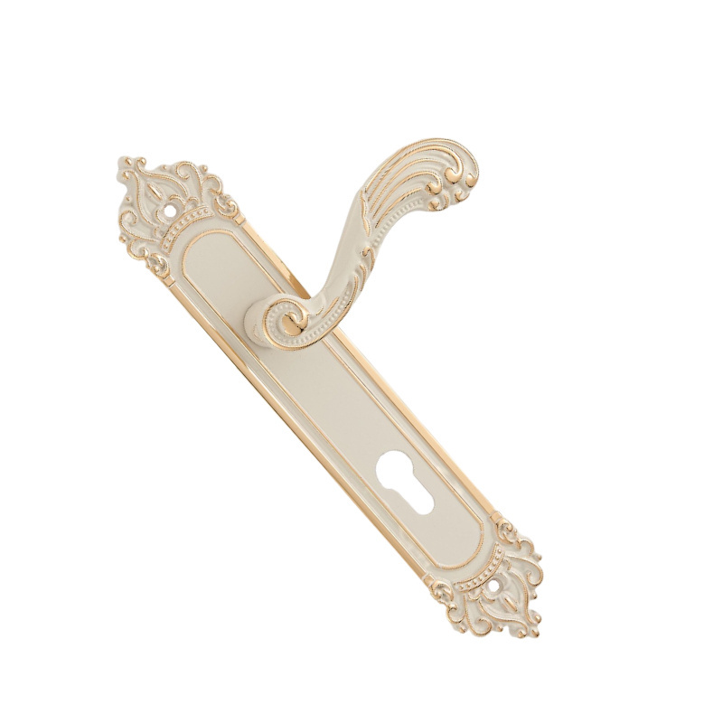 European palace style zinc alloy villa handle designed for indoor wooden door handle